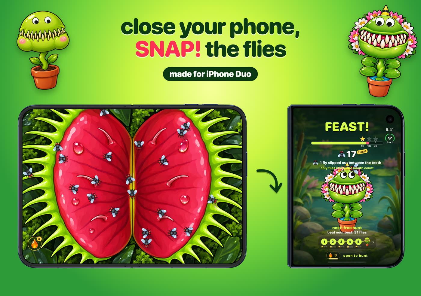 close your phone, snap the flies: the open trap on iPhone Duo and the feast on its cover